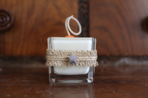Starfish Charm ~ Coconut Soy Square Votive Candle