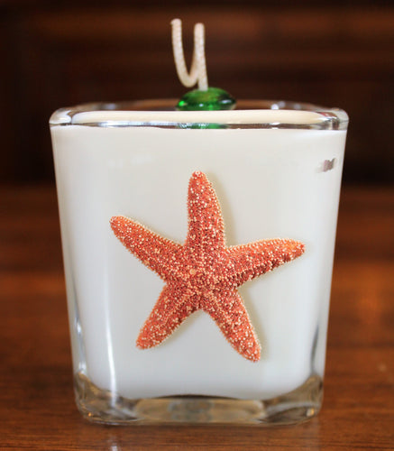 Natural Starfish Design ~ Coconut Soy Wax Square Candle