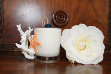 Sold - Natural Coral & Starfish Design, Coconut Soy Votive Candle