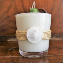 Nautical Sisal & Sand Dolar Design ~ Coconut Soy Wax Round Candle