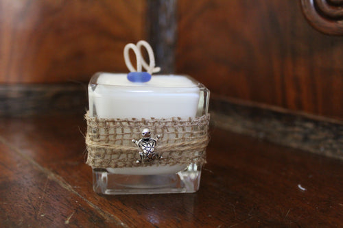 Turtle Charm ~ Coconut Soy Wax Square Votive Candle