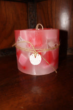 Pink and Red Hurricane Candle + 3 Ounce Votive