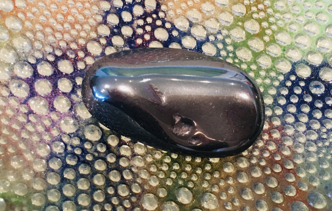 Hematite Tumbled Palm Stone