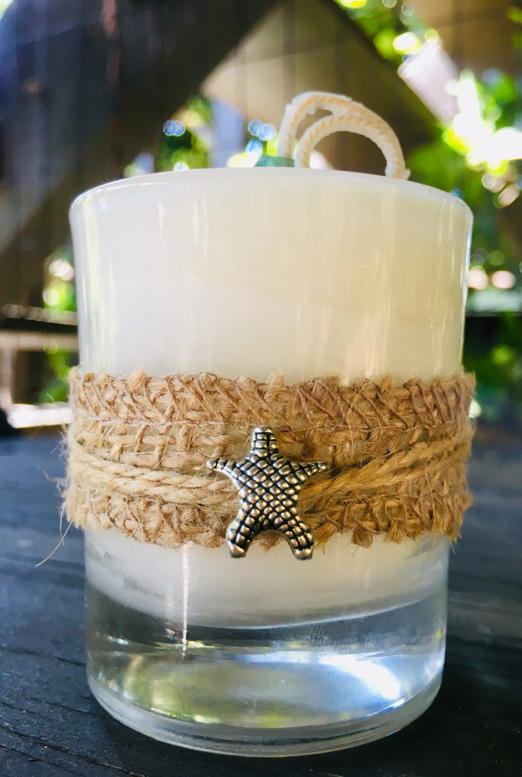 Starfish Charm ~ Coconut Soy Wax Round Votive Candle