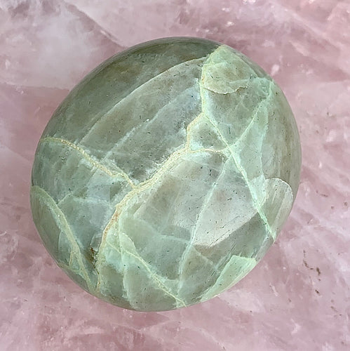 Green Moonstone Palm Stone