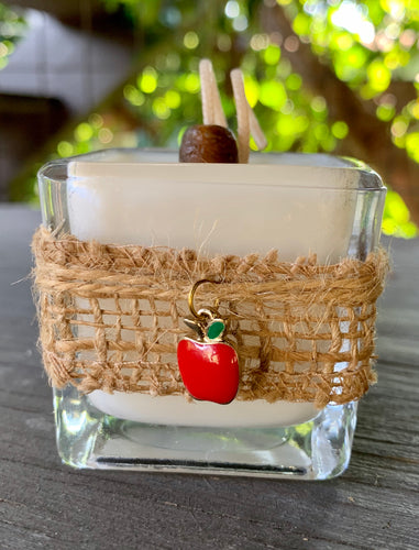 Apple (Red) Charm ~ Coconut Soy Wax Square Votive
