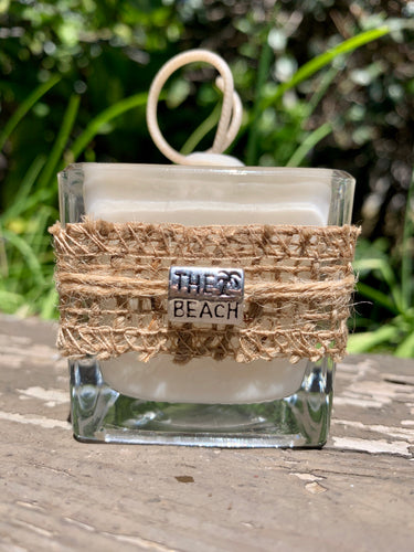 The Beach Charm ~ Coconut Soy Wax Square Votive Candle