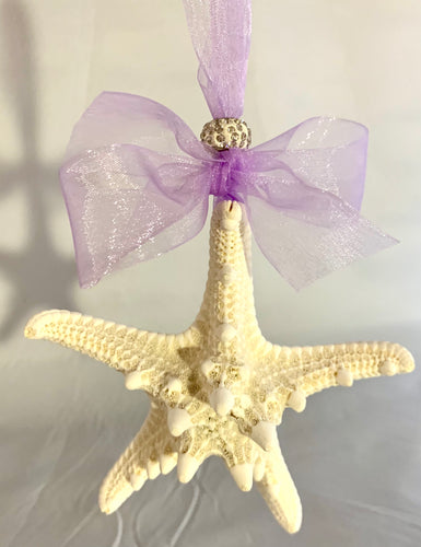 White Knobby Starfish Ornament