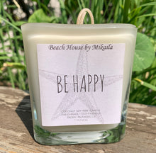 "Be Happy" ~ Lemon Scented Coconut Soy Wax Statement Candle