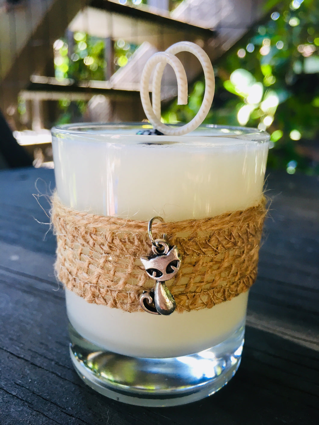 Cat Charm ~ Coconut Soy Wax Round Votive Candle