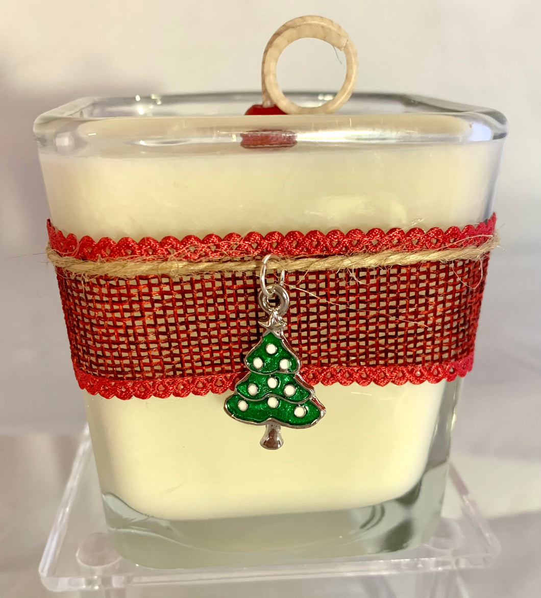Enamel Christmas Tree Holiday Candle